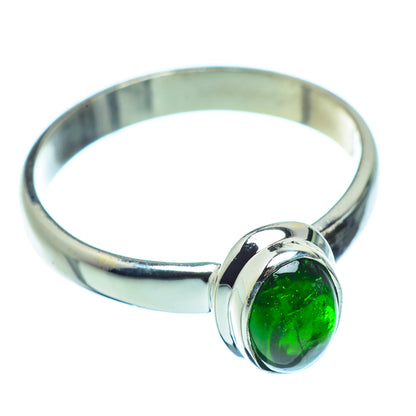 Chrome Diopside Rings handcrafted by Ana Silver Co - RING37144