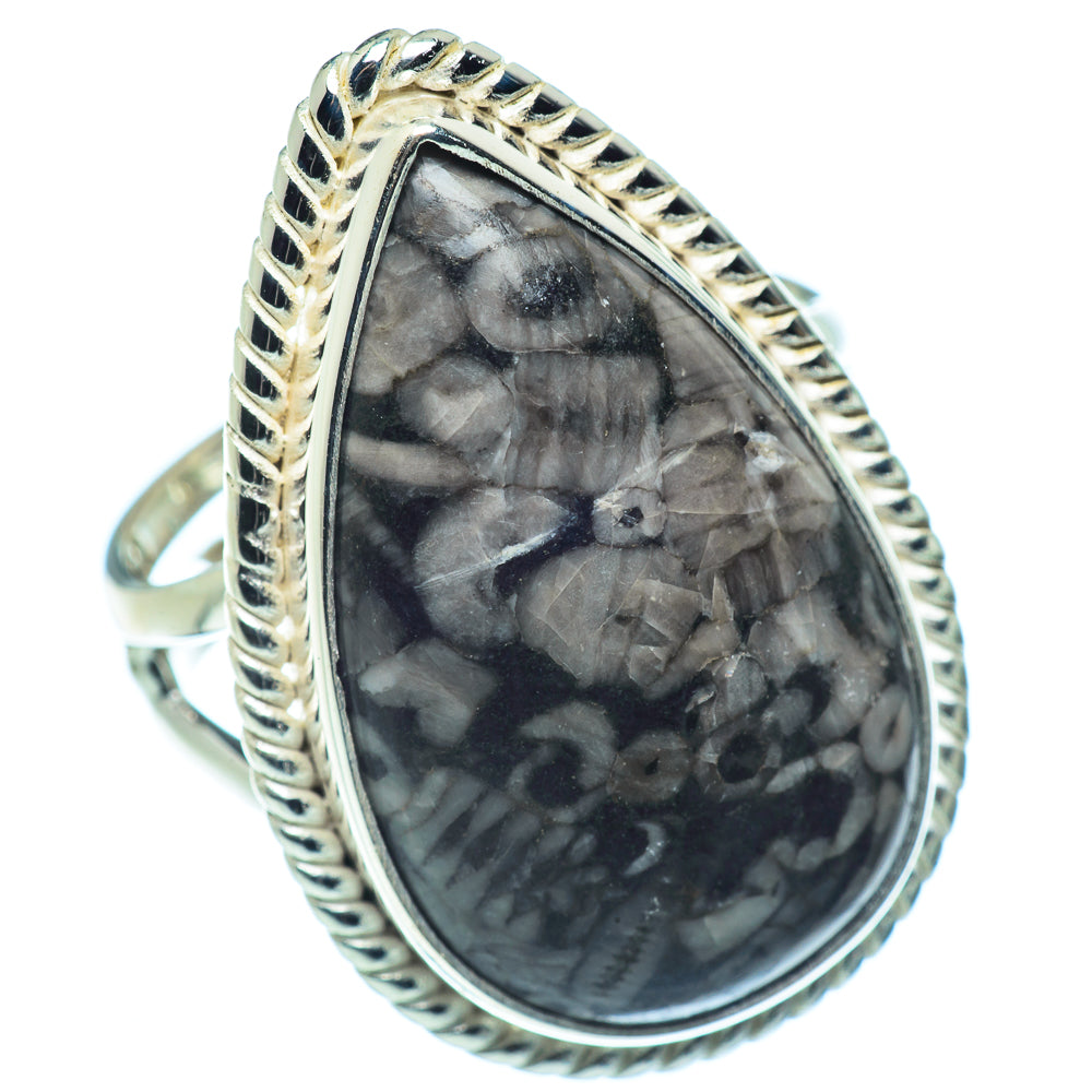 Crinoid Fossil Rings handcrafted by Ana Silver Co - RING37272