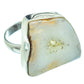 White Geode Slice Rings handcrafted by Ana Silver Co - RING37278
