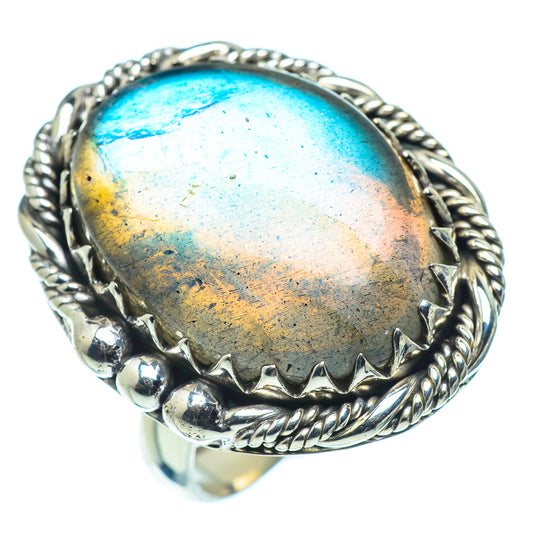 Labradorite Rings handcrafted by Ana Silver Co - RING37533