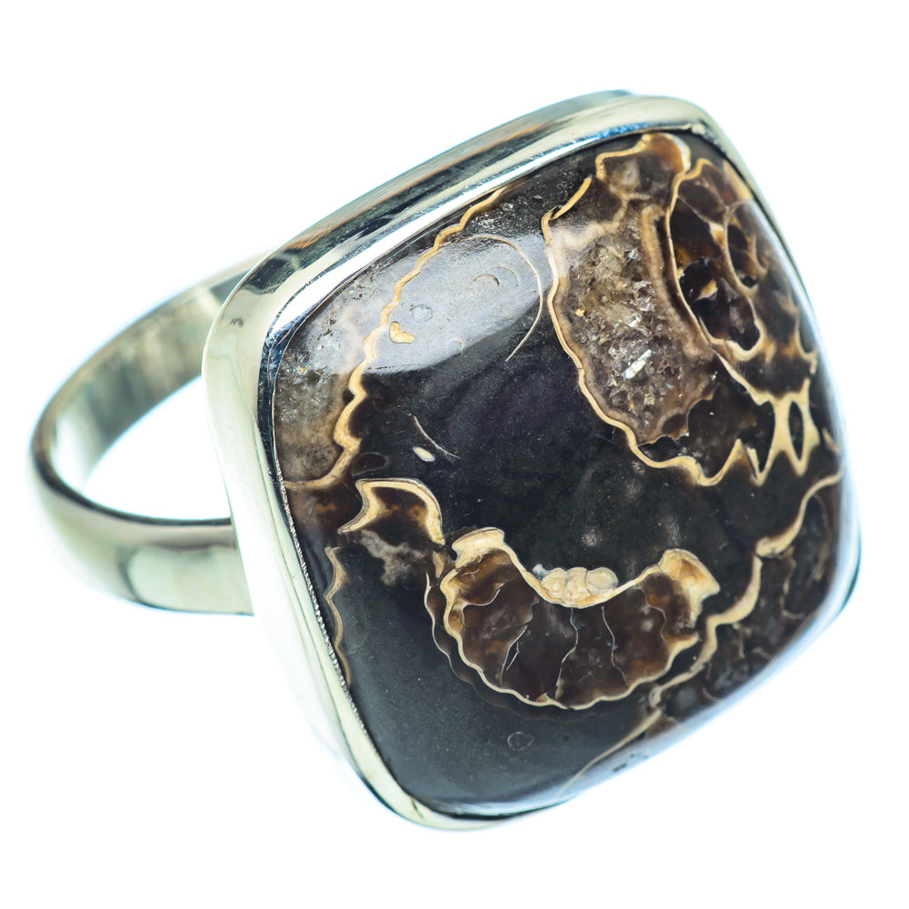 Marston Marble Fossil Rings handcrafted by Ana Silver Co - RING37546