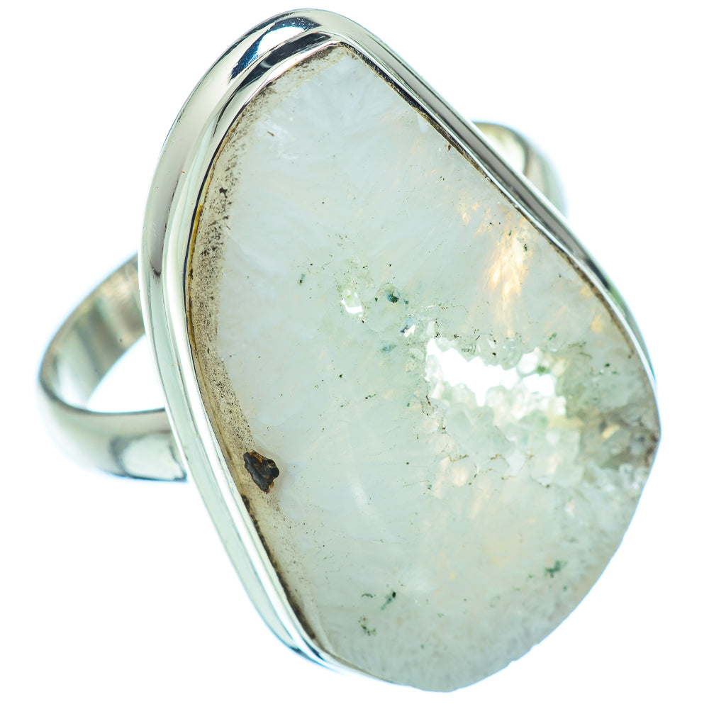 White Geode Slice Rings handcrafted by Ana Silver Co - RING37648