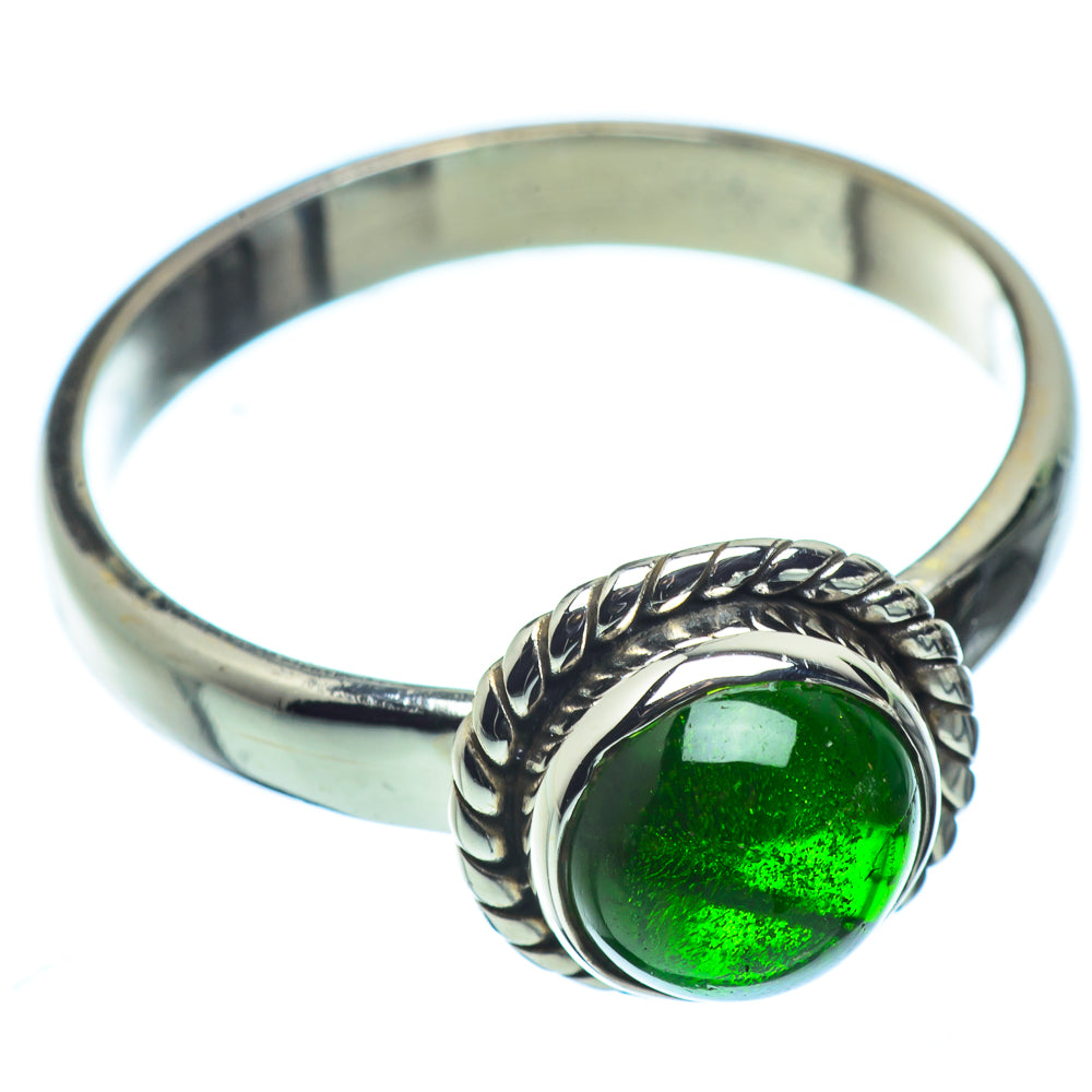 Chrome Diopside Rings handcrafted by Ana Silver Co - RING37716