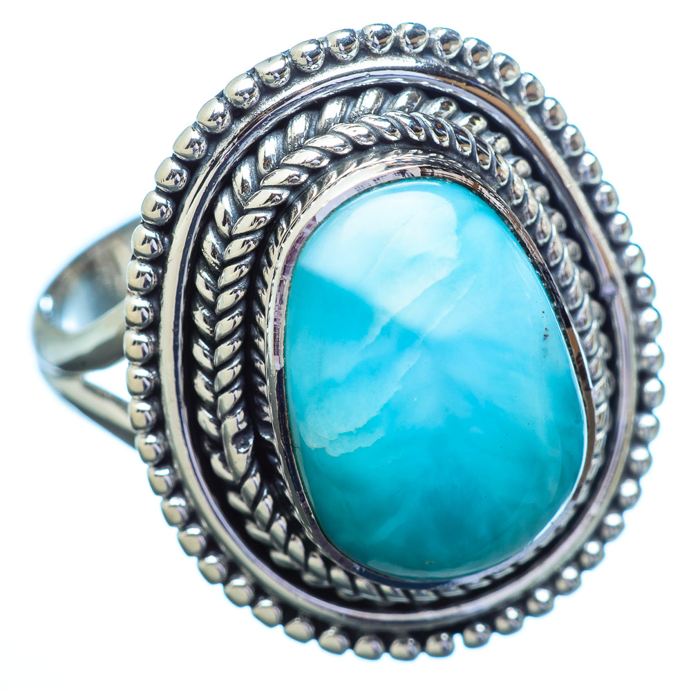 Larimar Rings handcrafted by Ana Silver Co - RING3772