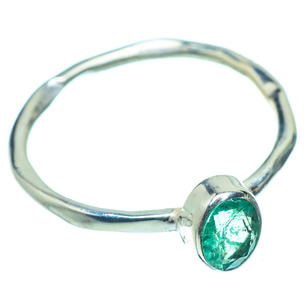 Zambian Emerald Rings handcrafted by Ana Silver Co - RING37801