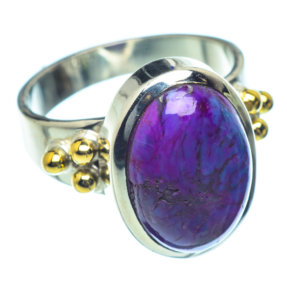Purple Composite Turquoise Rings handcrafted by Ana Silver Co - RING38436
