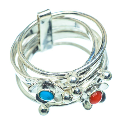 Red Coral Rings handcrafted by Ana Silver Co - RING38579