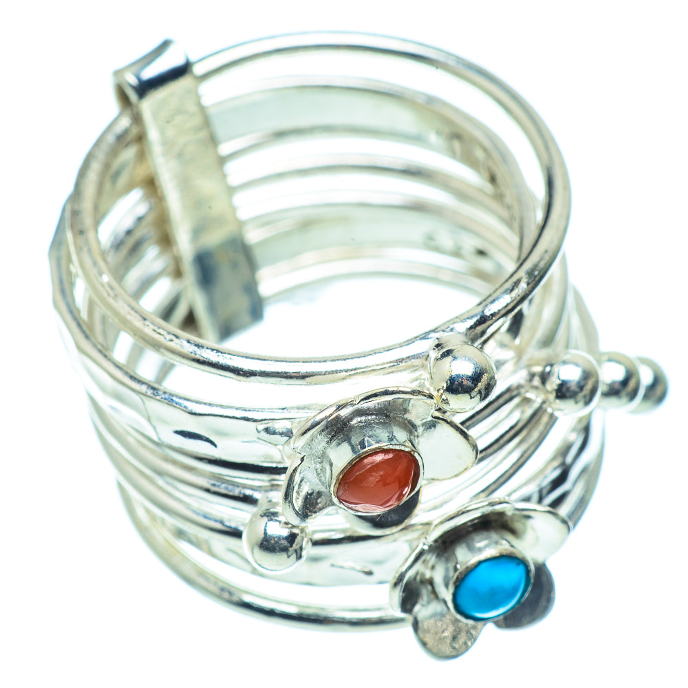 Red Coral Rings handcrafted by Ana Silver Co - RING38651