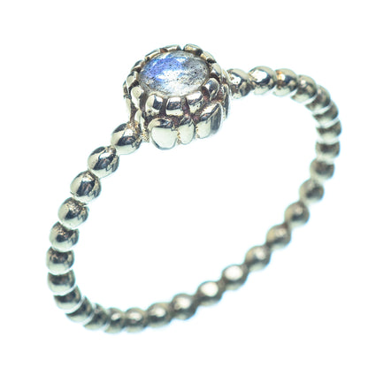 Rainbow Moonstone Rings handcrafted by Ana Silver Co - RING38720
