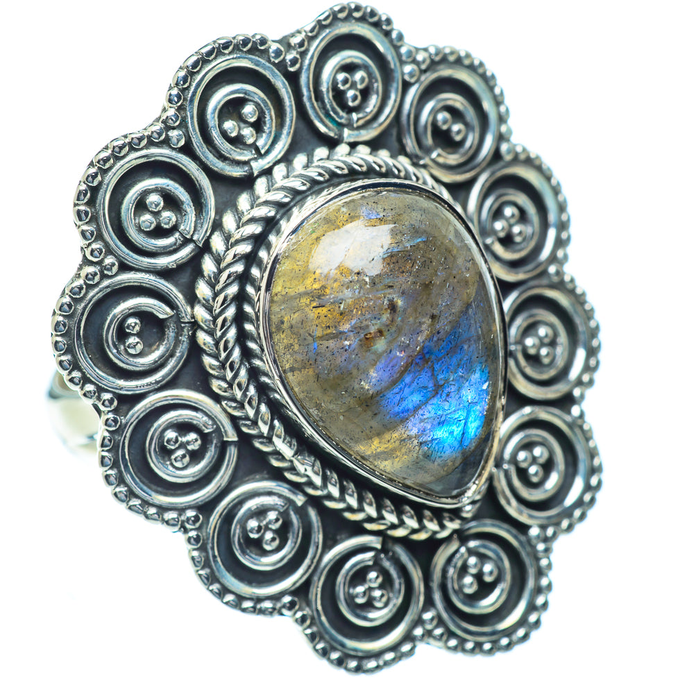 Labradorite Rings handcrafted by Ana Silver Co - RING38845