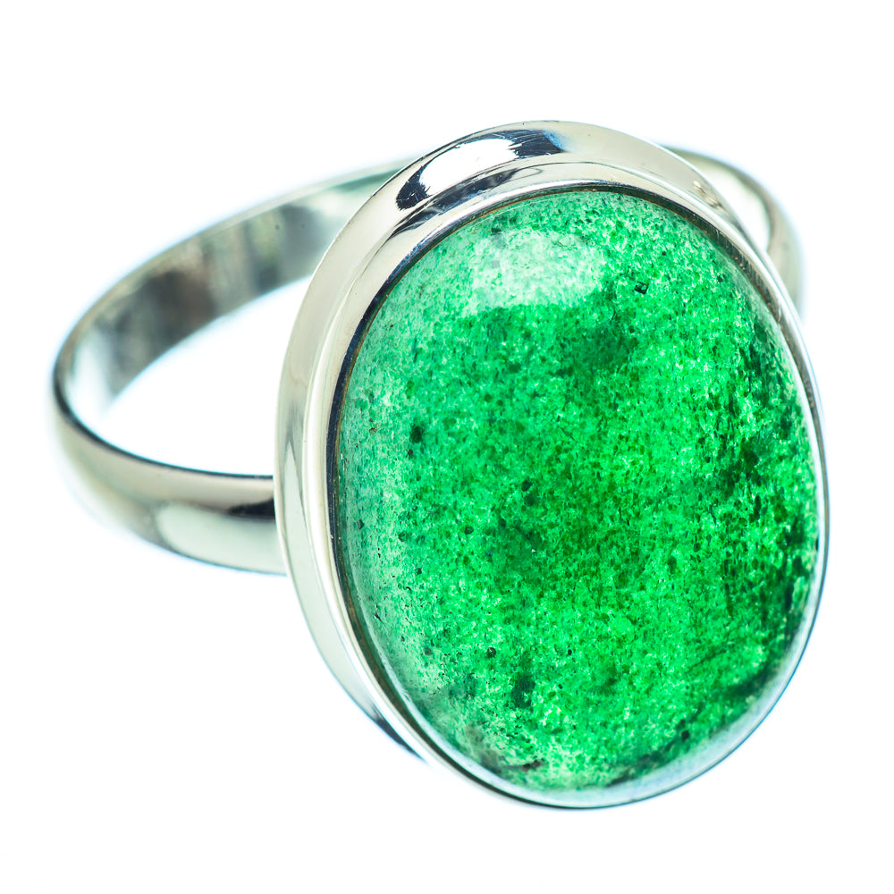 Green Aventurine Rings handcrafted by Ana Silver Co - RING39173