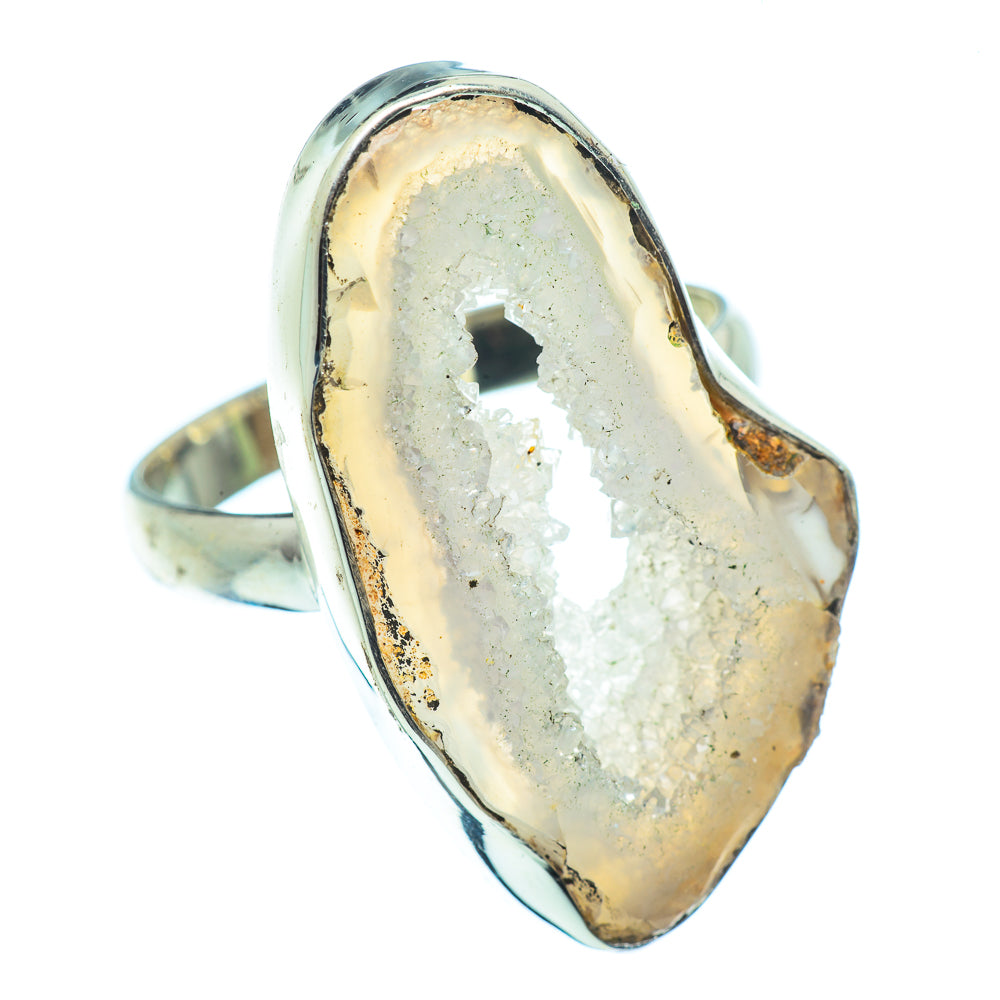 Coconut Geode Slice Rings handcrafted by Ana Silver Co - RING39521
