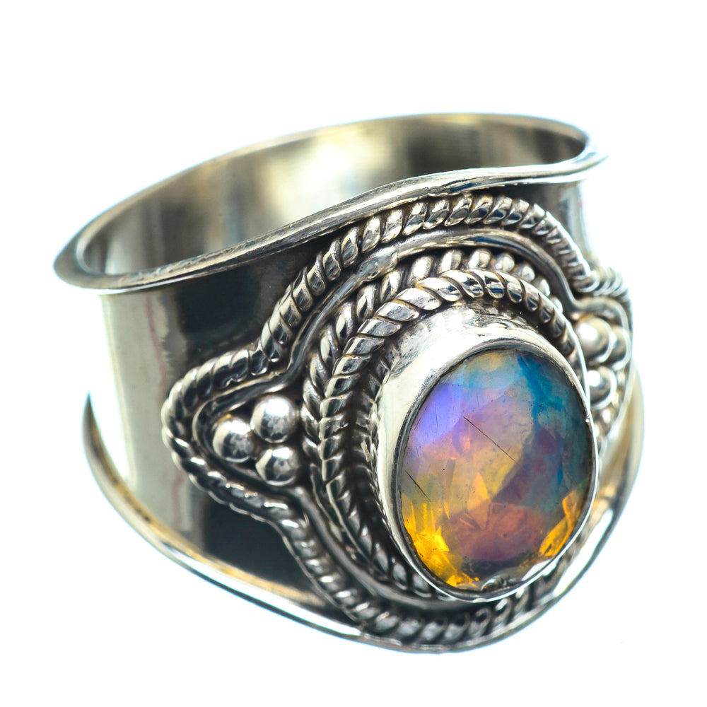Ethiopian Opal Rings handcrafted by Ana Silver Co - RING39712