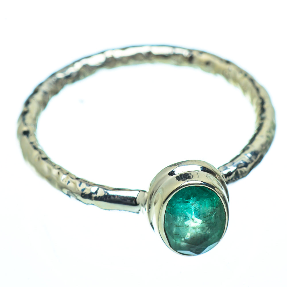 Zambian Emerald Rings handcrafted by Ana Silver Co - RING40100