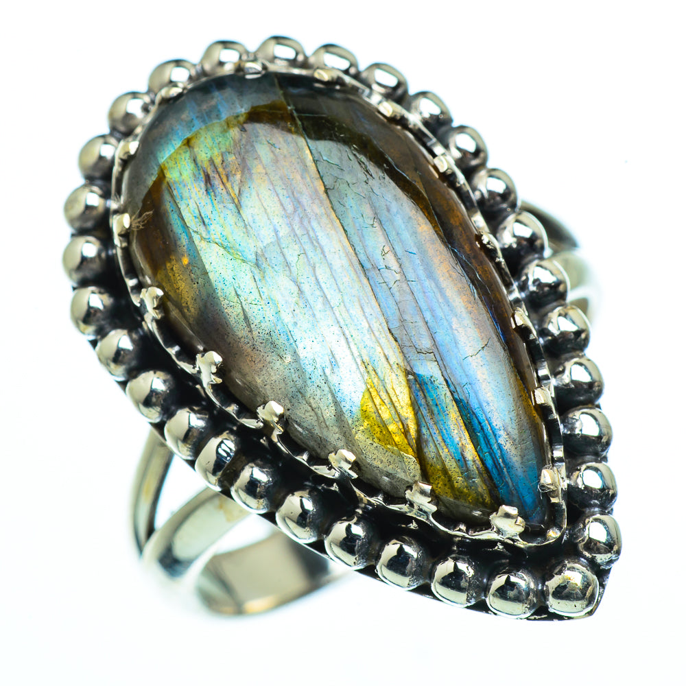 Labradorite Rings handcrafted by Ana Silver Co - RING40122