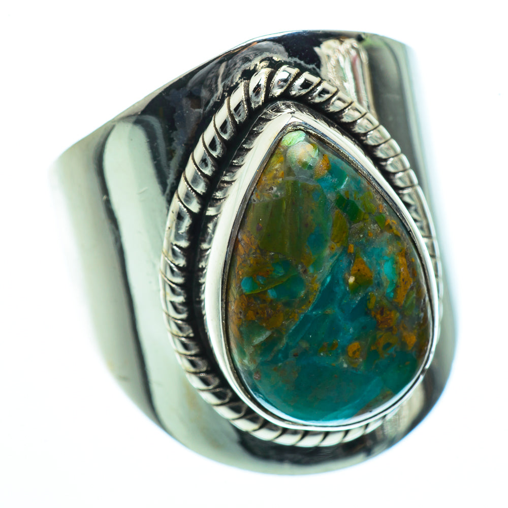 Chrysocolla Rings handcrafted by Ana Silver Co - RING40276