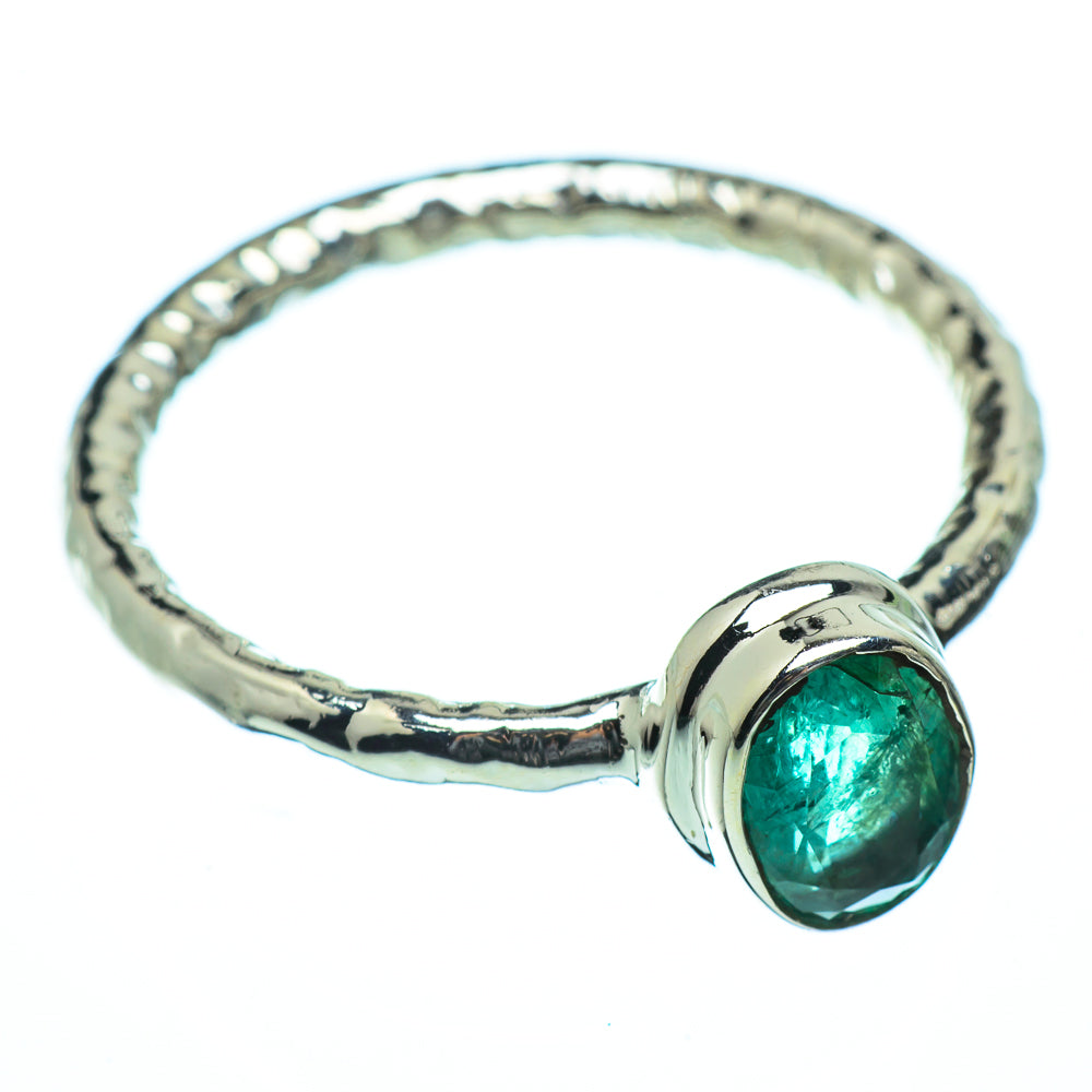Zambian Emerald Rings handcrafted by Ana Silver Co - RING40281