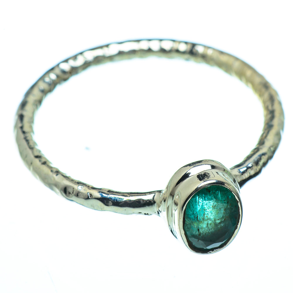 Zambian Emerald Rings handcrafted by Ana Silver Co - RING40420