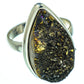 Spectro Pyrite Druzy Rings handcrafted by Ana Silver Co - RING40464