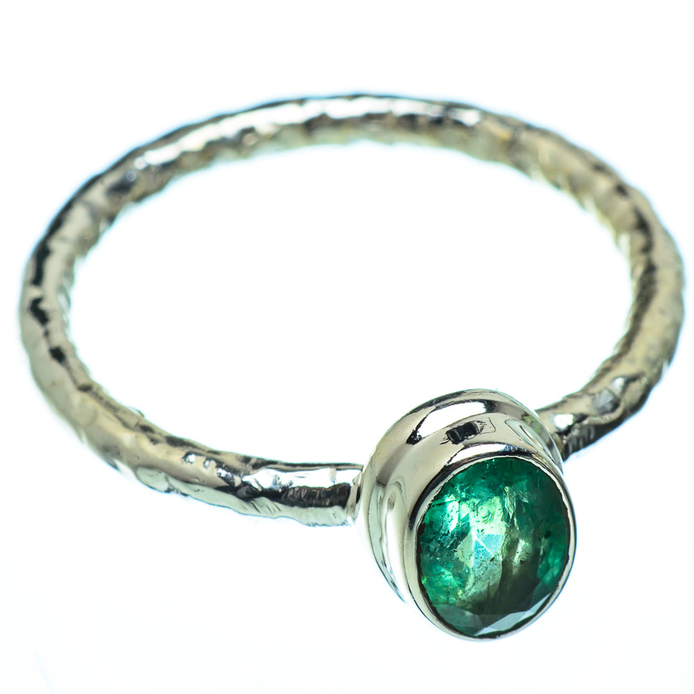 Zambian Emerald Rings handcrafted by Ana Silver Co - RING40487