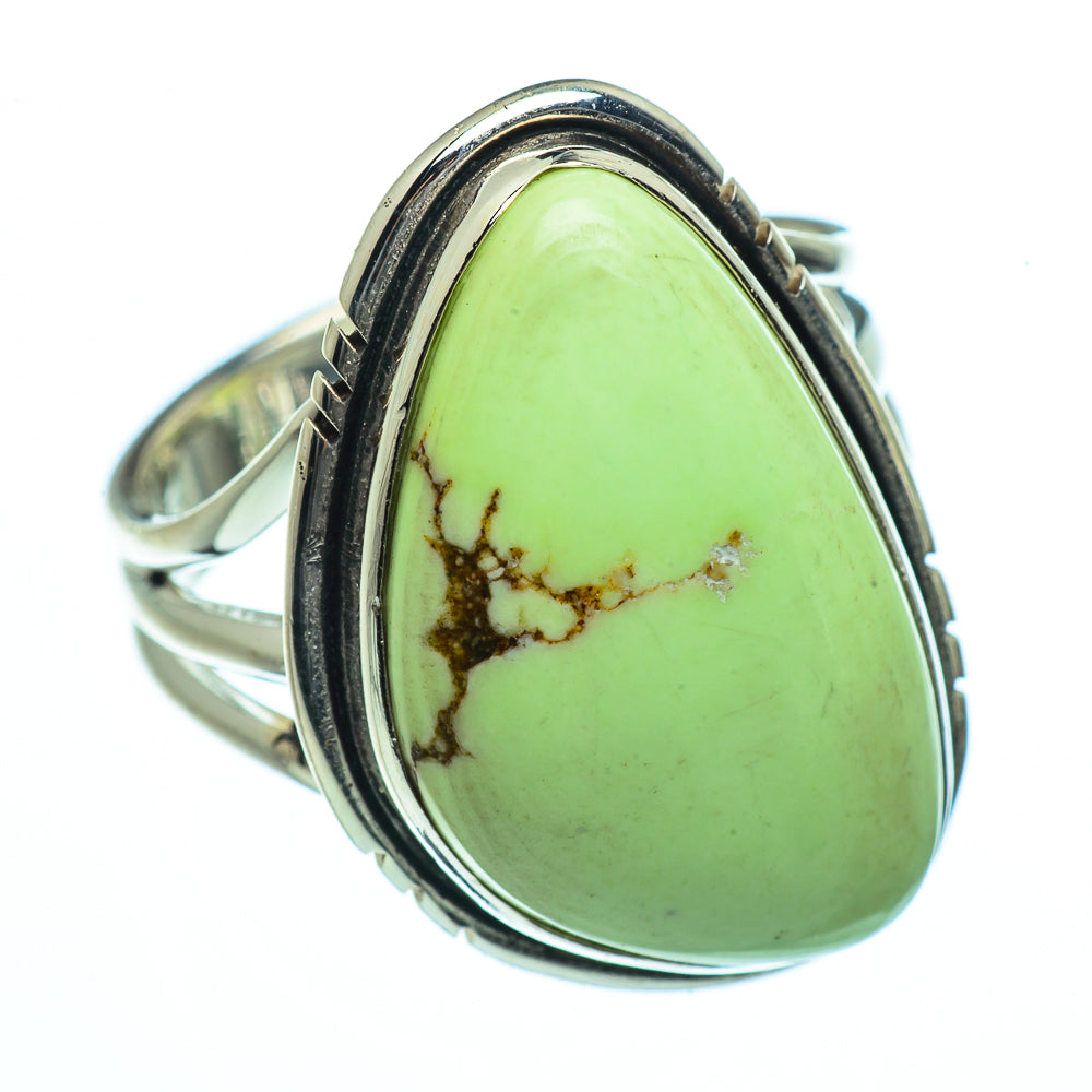 Lemon Chrysoprase Rings handcrafted by Ana Silver Co - RING40505