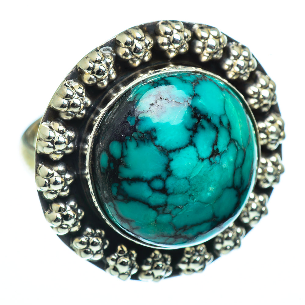 Tibetan Turquoise Rings handcrafted by Ana Silver Co - RING40622