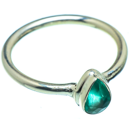Zambian Emerald Rings handcrafted by Ana Silver Co - RING40635
