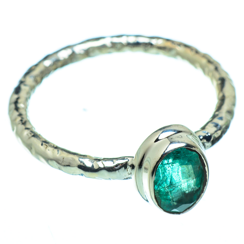 Zambian Emerald Rings handcrafted by Ana Silver Co - RING40655