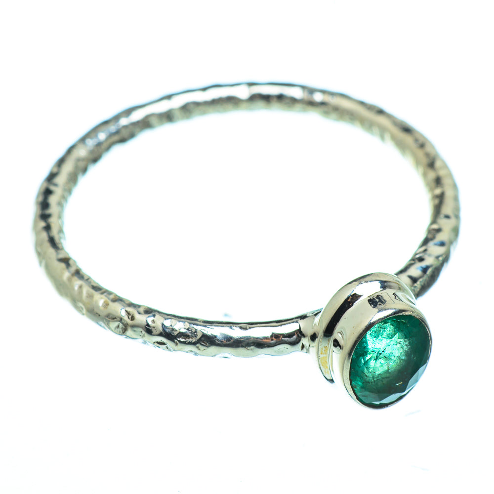 Zambian Emerald Rings handcrafted by Ana Silver Co - RING40716
