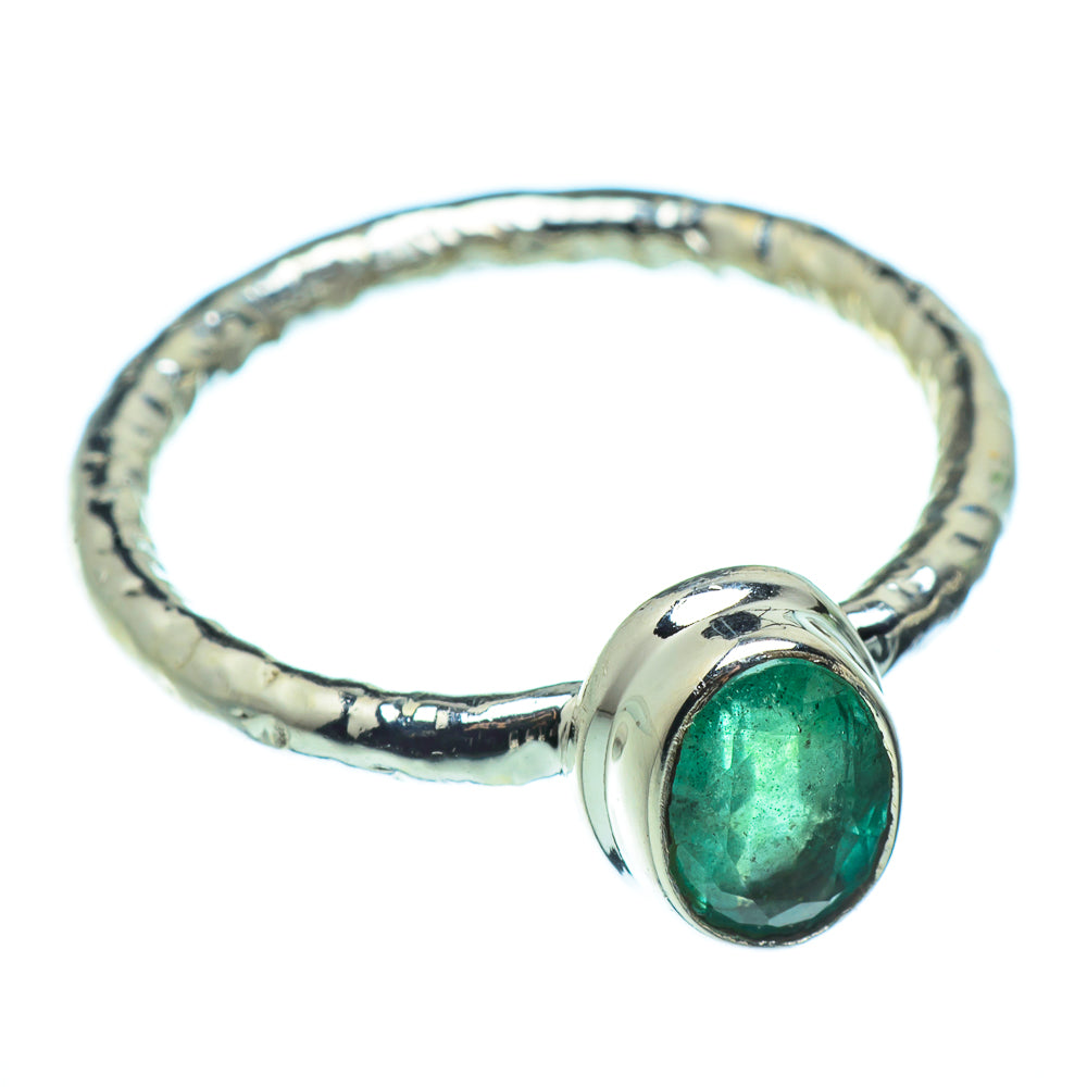 Zambian Emerald Rings handcrafted by Ana Silver Co - RING40867