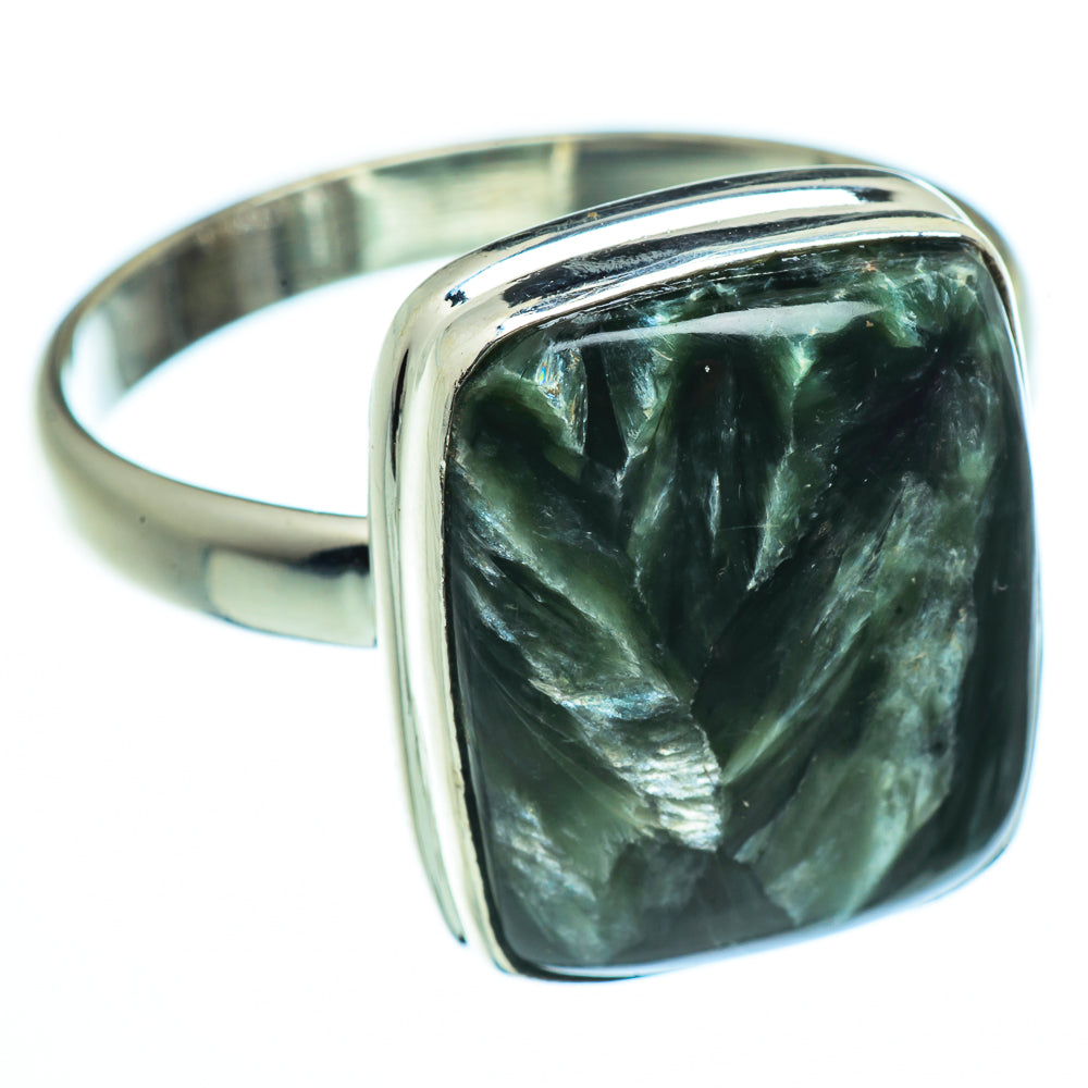 Seraphinite Rings handcrafted by Ana Silver Co - RING40934