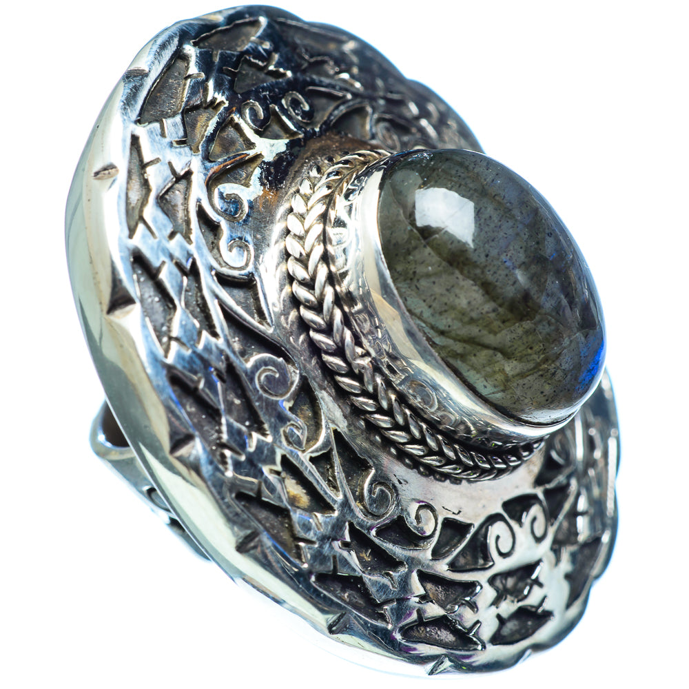 Labradorite Rings handcrafted by Ana Silver Co - RING4114