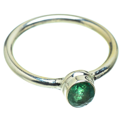 Zambian Emerald Rings handcrafted by Ana Silver Co - RING41407