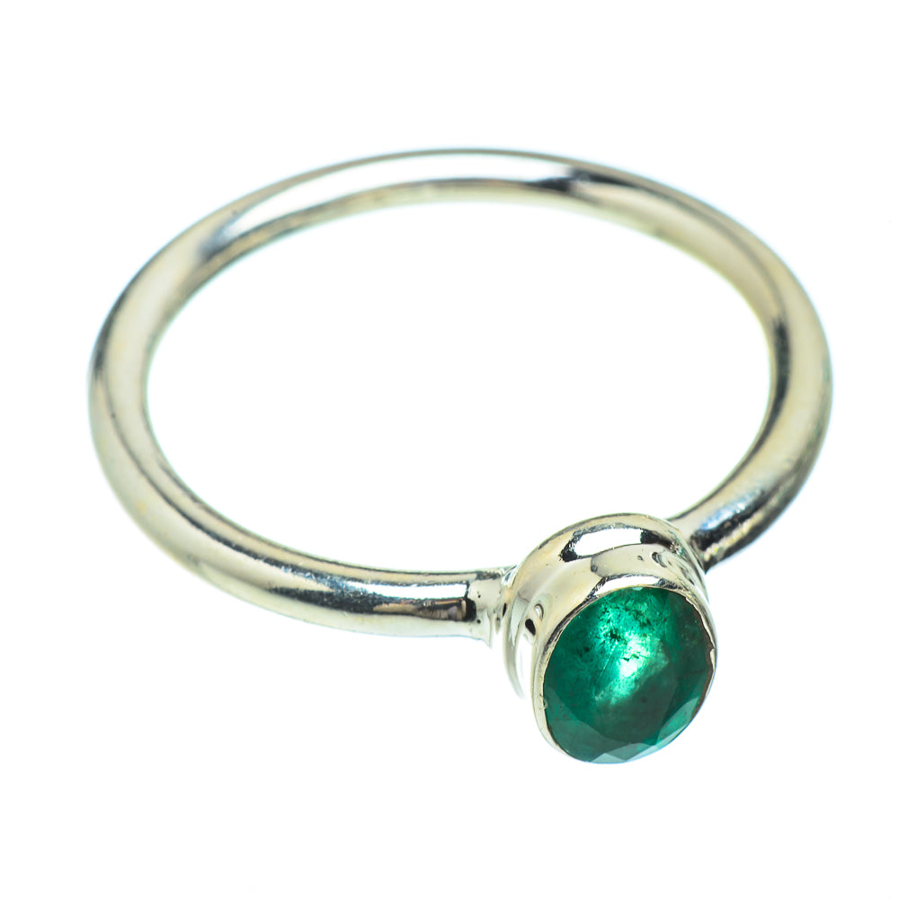 Zambian Emerald Rings handcrafted by Ana Silver Co - RING41659