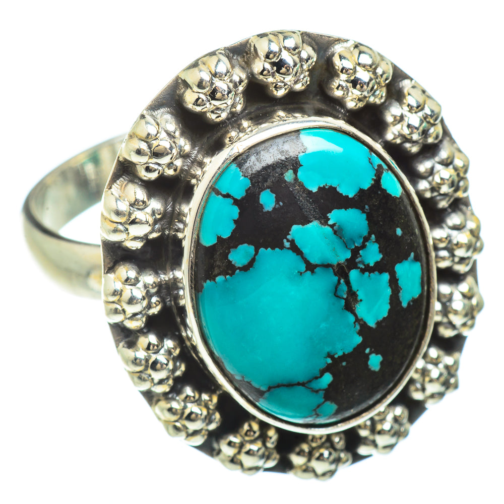 Tibetan Turquoise Rings handcrafted by Ana Silver Co - RING41820