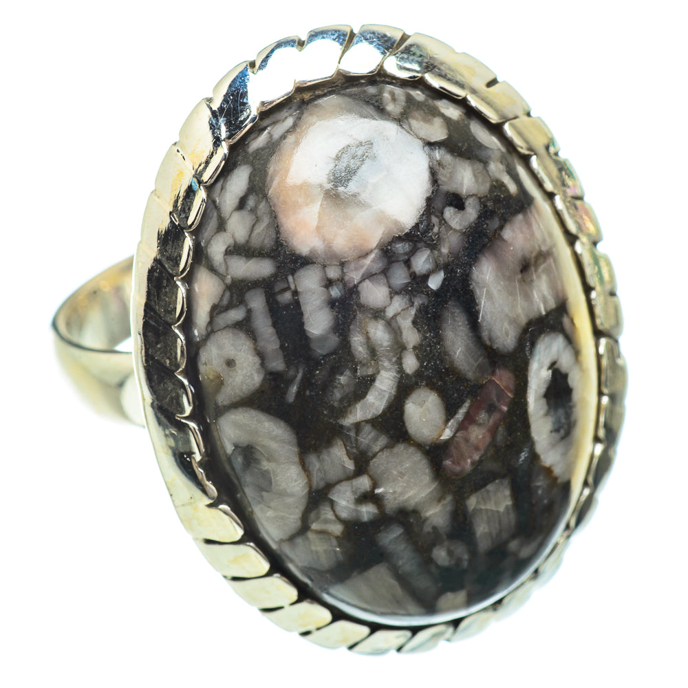 Crinoid Fossil Rings handcrafted by Ana Silver Co - RING41918