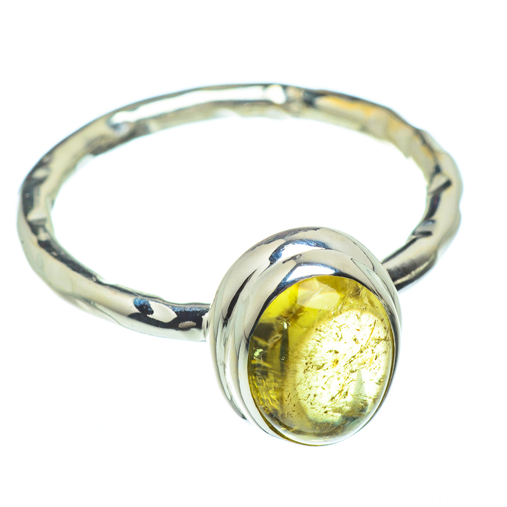 Green Tourmaline Rings handcrafted by Ana Silver Co - RING42012