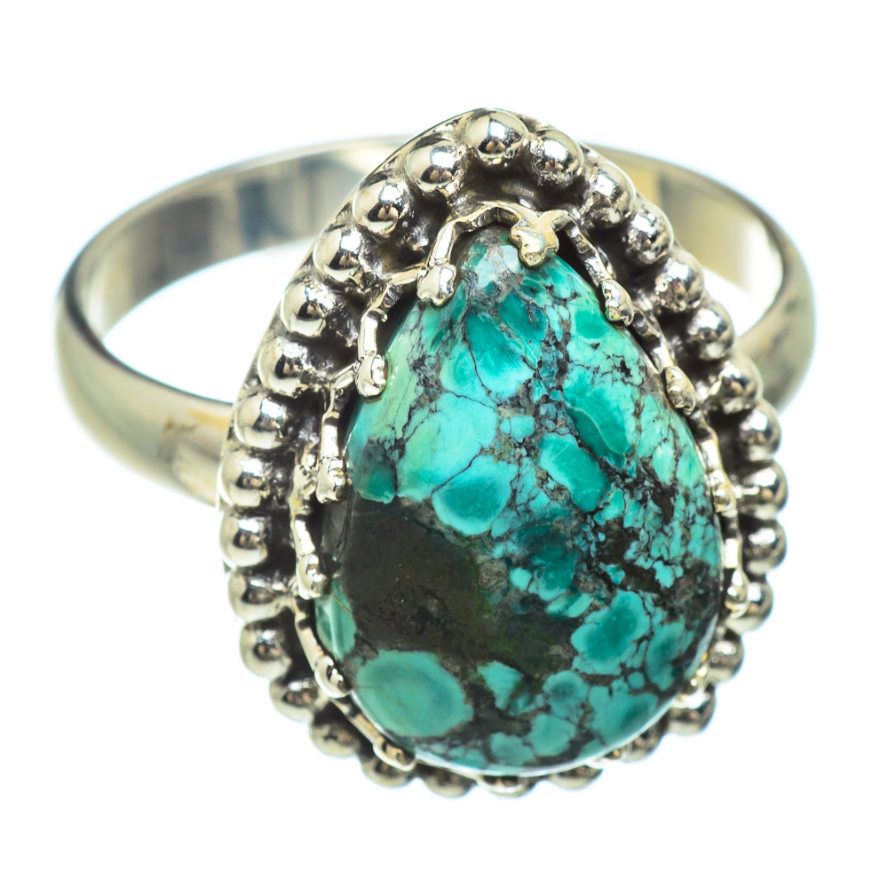 Tibetan Turquoise Rings handcrafted by Ana Silver Co - RING42092