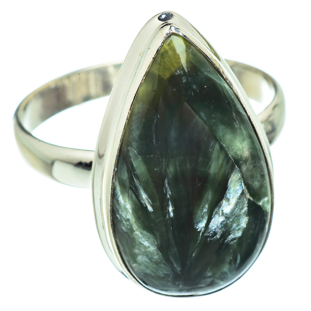 Seraphinite Rings handcrafted by Ana Silver Co - RING42095