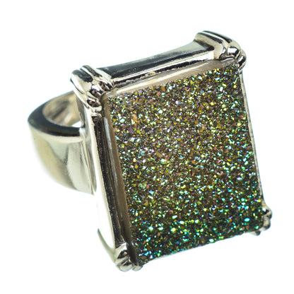 Titanium Druzy Rings handcrafted by Ana Silver Co - RING42114