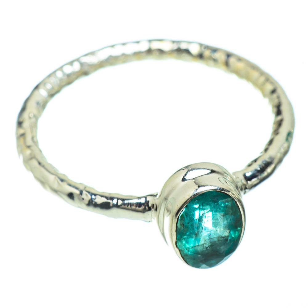 Zambian Emerald Rings handcrafted by Ana Silver Co - RING42257