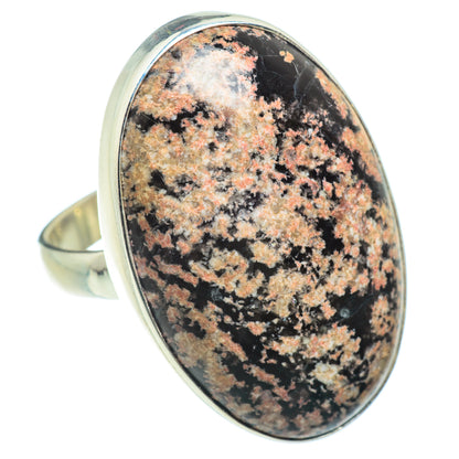 Snowflake Obsidian Rings handcrafted by Ana Silver Co - RING42350