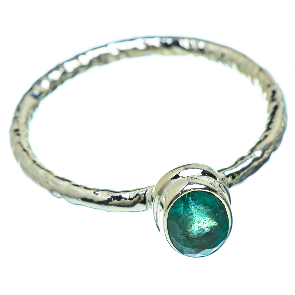 Zambian Emerald Rings handcrafted by Ana Silver Co - RING42383