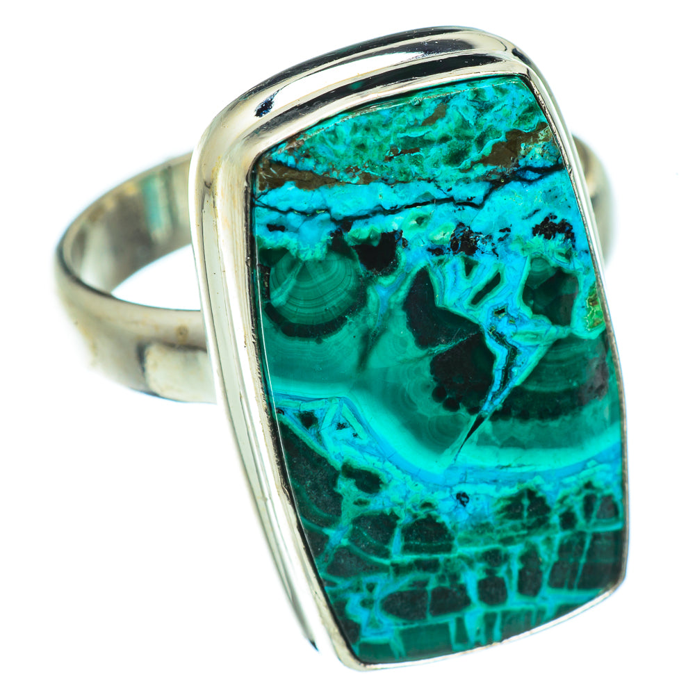 Malachite In Chrysocolla Rings handcrafted by Ana Silver Co - RING42563
