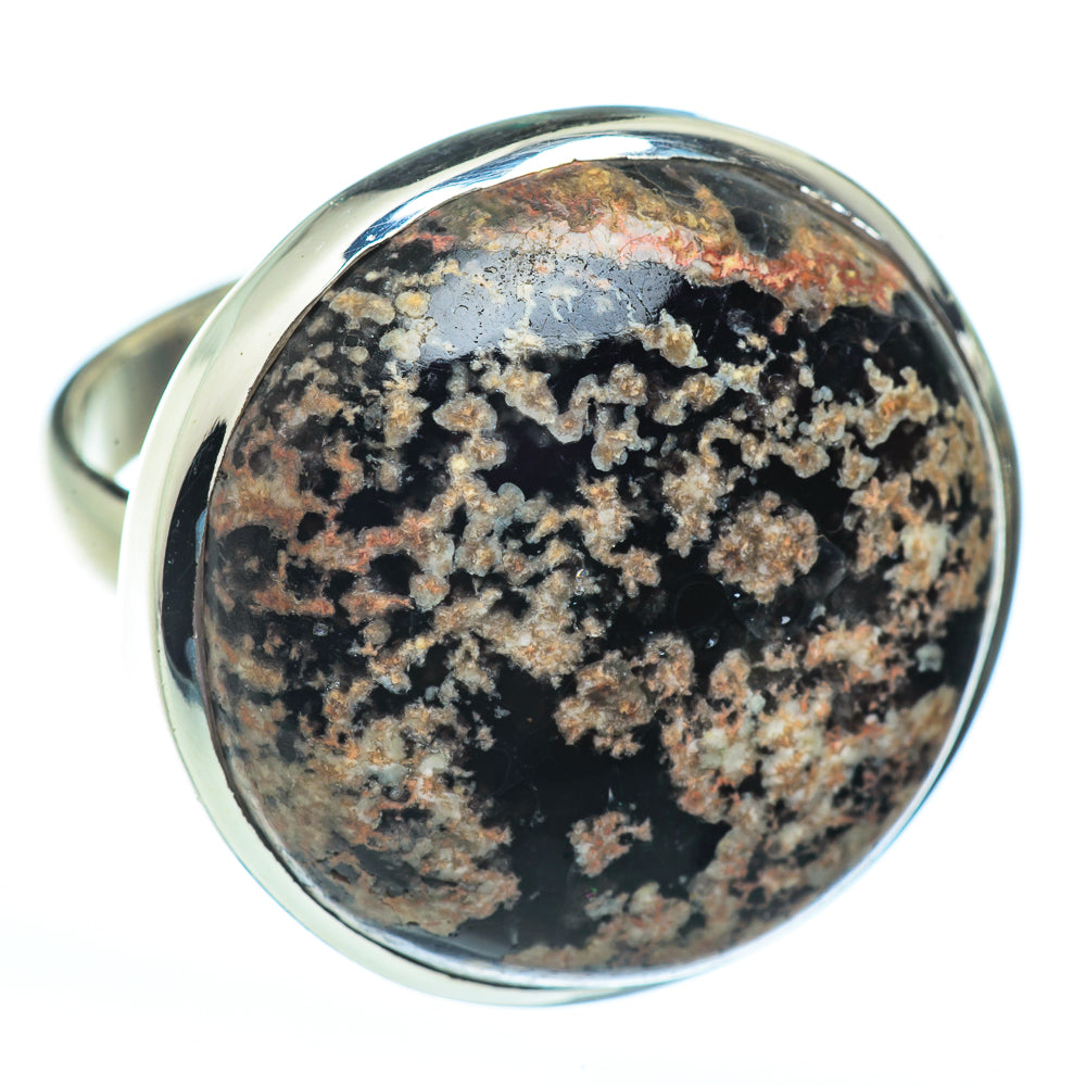 Snowflake Obsidian Rings handcrafted by Ana Silver Co - RING42927