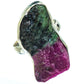 Ruby Zoisite Rings handcrafted by Ana Silver Co - RING42975