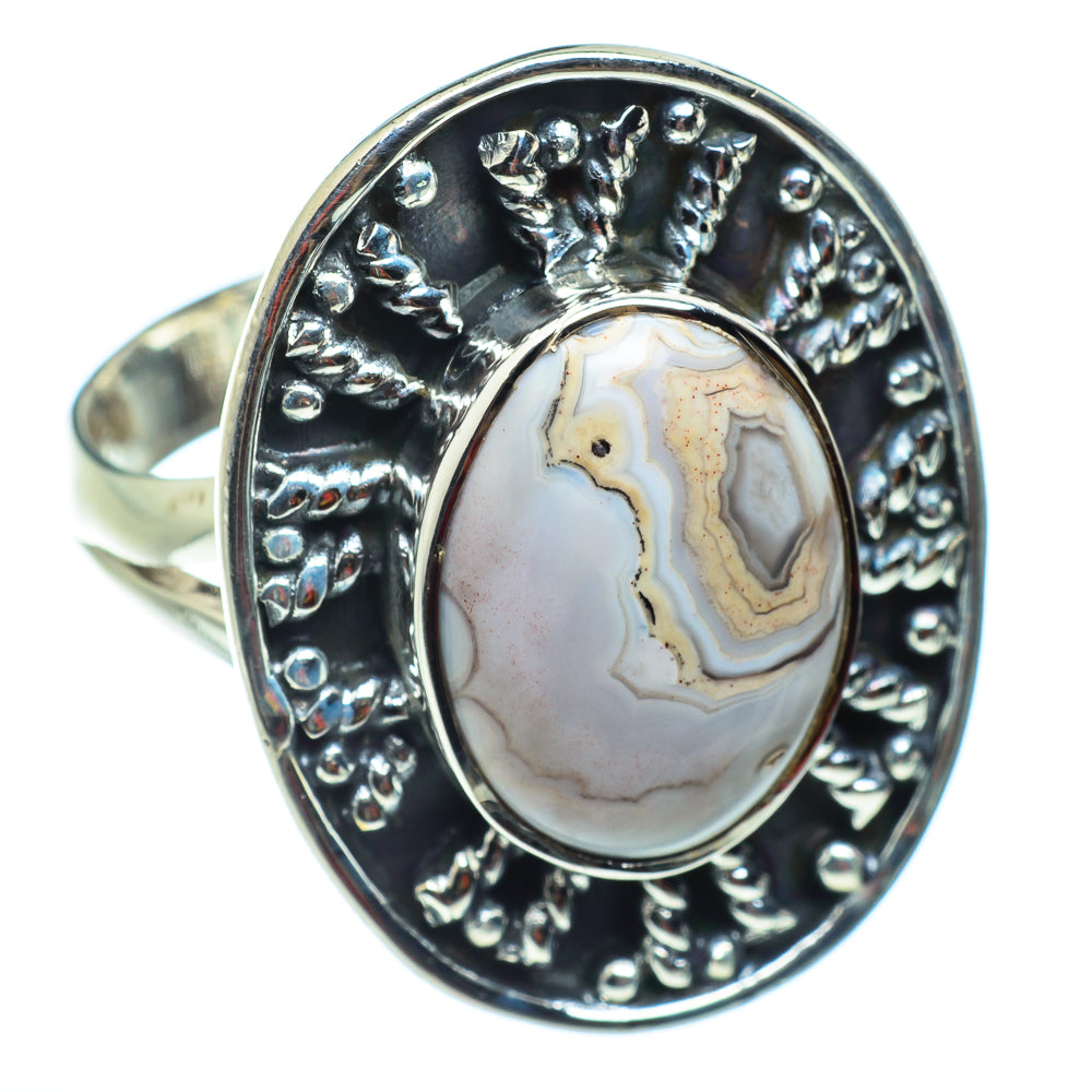 Laguna Lace Agate Rings handcrafted by Ana Silver Co - RING43138 - Photo 2