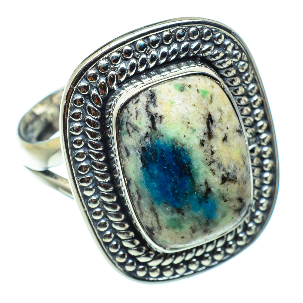 K2 Blue Azurite Rings handcrafted by Ana Silver Co - RING43199