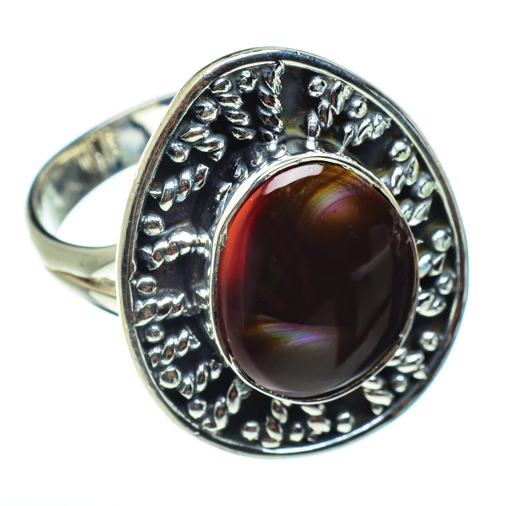 Mexican Fire Agate Rings handcrafted by Ana Silver Co - RING43207