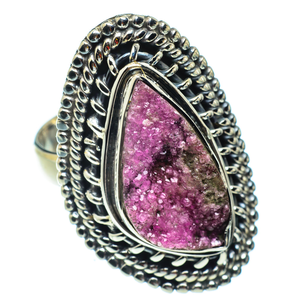 Ruby Fuchsite Druzy Rings handcrafted by Ana Silver Co - RING43312